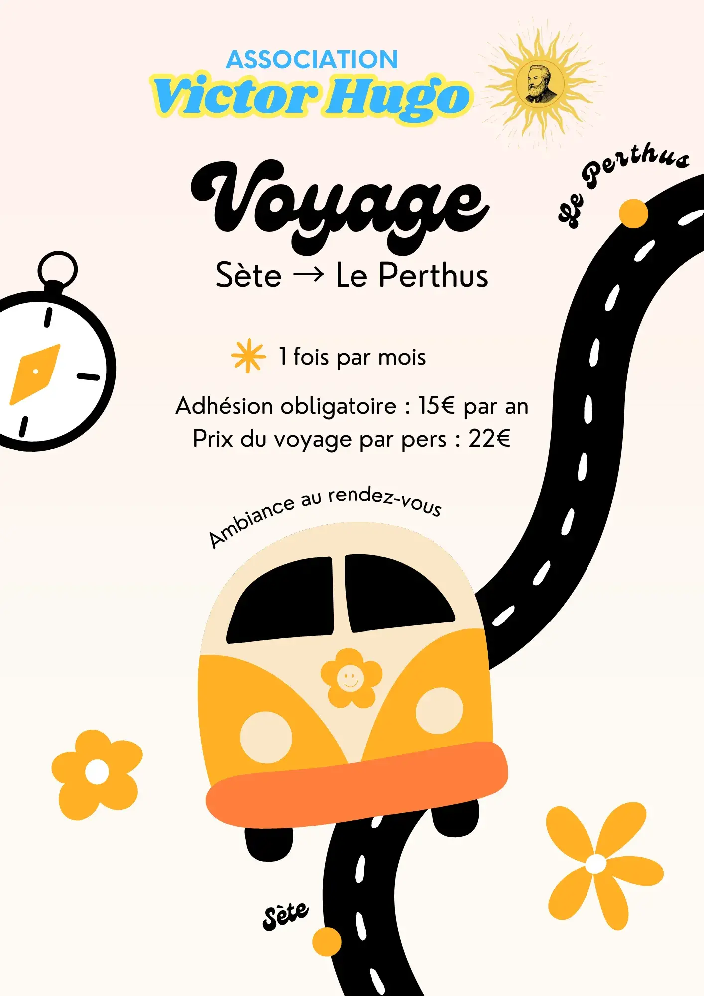 Activités à Sète, voyage au Perthus avec l'association